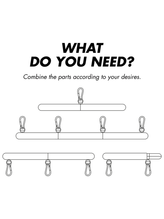 FETISH SUBMISSIVE BONDAGE - ADJUSTABLE SEPARATOR BAR 4 PIECES
