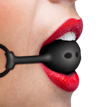 FETISH SUBMISSIVE BONDAGE - ADEMENDE SILICONEN BAL GAG
