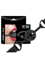 FETISH SUBMISSIVE BONDAGE - BÂILLON À BOULE EN SILICONE RESPIRANT