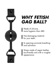 FETISH SUBMISSIVE BONDAGE - MORDAÇA DE BOLA DE SILICONE RESPIRÁVEL