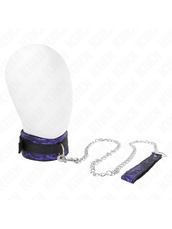 KINK - COLLIER COURT EN DENTELLE DE VELOURS AVEC CEINTURE 105 CM AVEC 