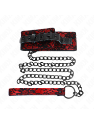 KINK - COLLAR CON CORREA 105 CM DE ENCAJE CON CINTURÓN DE CUERO REAL 4