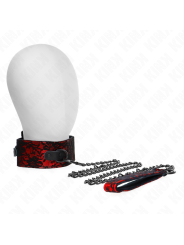 KINK - COLAR DE RENDA COM CINTO COM CINTO DE COURO REAL 105 CM / 44 X 