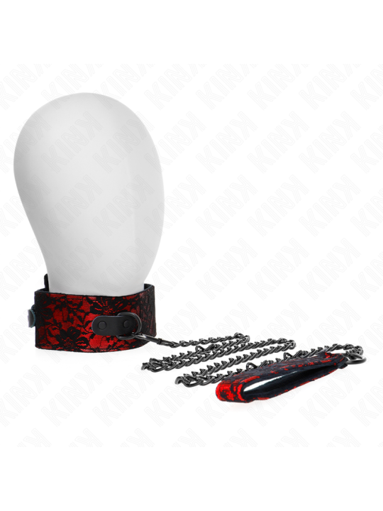 KINK - COLLAR CON CORREA 105 CM DE ENCAJE CON CINTURÓN DE CUERO REAL 4