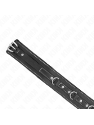 KINK - PVC LEATHER NECKLACE WITH BELT 105 CM RHINESTONE RIVET 41.5 X 4