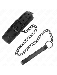 KINK - NEOPRENE BONDAGE COLLAR MODEL 1 WITH BELT 78 CM ADJUSTABLE 37.5