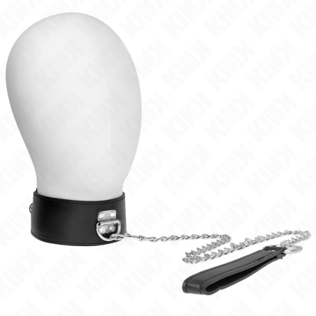 KINK - COLLANA CON CINTURA 65 CM CON CINTURINO LARGO NERO REGOLABILE 3