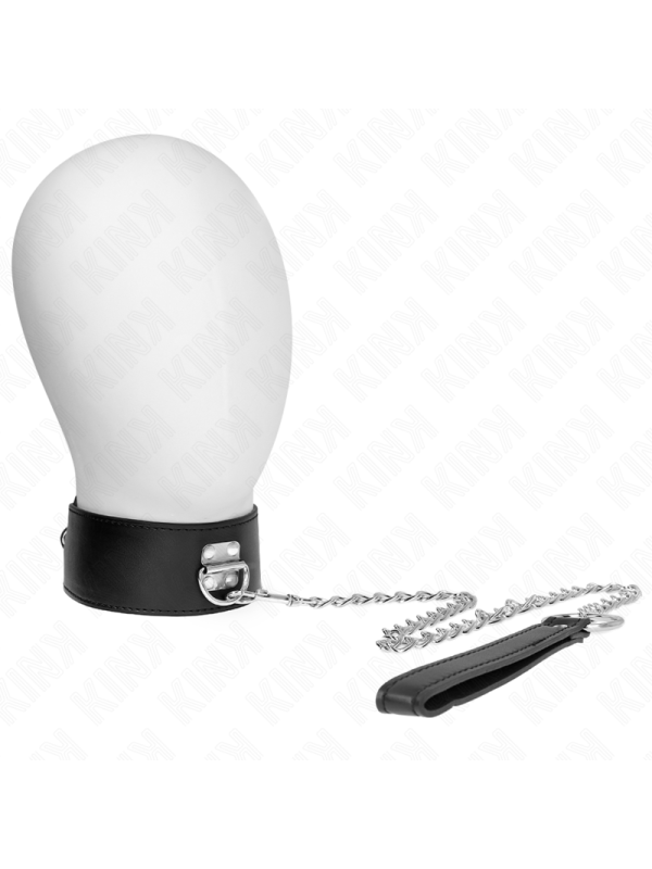 KINK - ZWART 65 CM BREEDTE VERSTELBAAR 33,5-41 CM X 5 CM LIJNHALSBAND