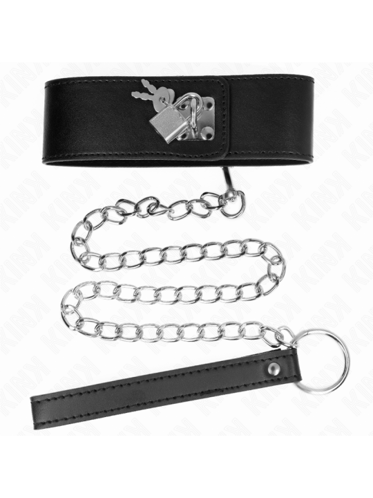 KINK - COLAR COM CINTO 65 CM COM ALÇA LARGA PRETA AJUSTÁVEL 33,5-41 CM