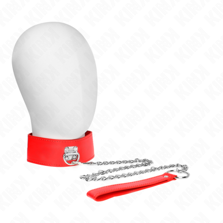 KINK - COLAR COM CINTO 65 CM COM ALÇA LARGA VERMELHA AJUSTÁVEL 33,5-41