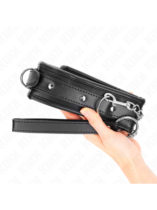 KINK - 65 CM ZWARE HALSBAND MET LIJN MODEL 1 VERSTELBAAR 36,5-50 CM