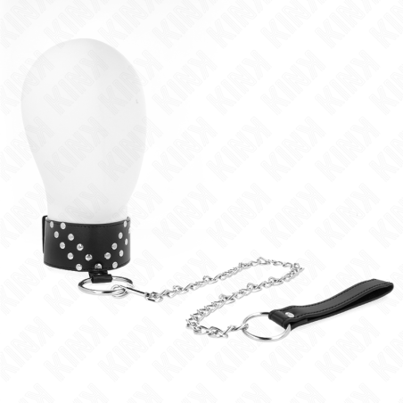 KINK - COLLIER AVEC CEINTURE 65 CM AVEC RIVET V RÉGLABLE 36-43 CM X 5 