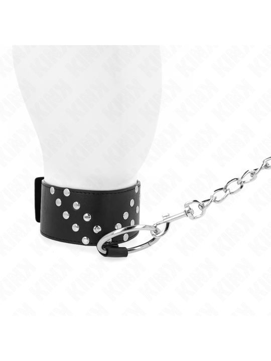 KINK - COLLIER AVEC CEINTURE 65 CM AVEC RIVET V RÉGLABLE 36-43 CM X 5 