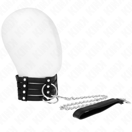 KINK - 65 CM SUB STYLE VERSTELBARE HALSBAND MET LIJN 35-51 CM X 7 CM