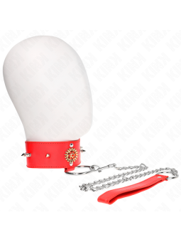 KINK - 65 CM RODE DIAMANT NEKBAND VERSTELBAAR 35-51 CM X 7 CM