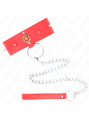 KINK - COLLAR CON CORREA 65 CM CUELLO DE DIAMANTES ROJO AJUSTABLE 35-5