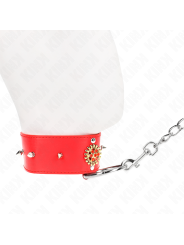 KINK - COLAR DE DIAMANTE VERMELHO COM CINTO 65 CM AJDUSTÁVEL 35-51 CM 