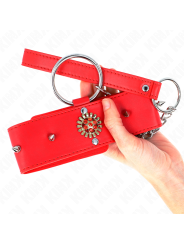 KINK - COLLAR CON CORREA 65 CM CUELLO DE DIAMANTES ROJO AJUSTABLE 35-5