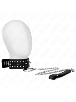 KINK - COLAR COM TRELA 65 CM COM PREGOS PRATA MODELO 1 AJUSTÁVEL 36-43