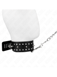 KINK - COLLIER AVEC LAISSE 65 CM AVEC CLOUS ARGENTÉS MODÈLE 1 AJUSTABL