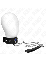 KINK - COLLANA 65 CM CON CINTURINO CON DIAMANTI BLU REGOLABILE 36-43 C