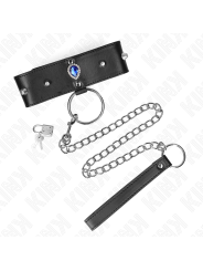 KINK - COLAR 65 CM COM ALÇA COM DIAMANTES AZUIS AJUSTÁVEL 36-43 CM X 5