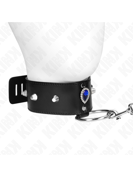 KINK - COLLIER 65 CM AVEC BRACELET AVEC DIAMANTS BLEU AJUSTABLE 36-43 