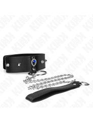 KINK - COLLIER 65 CM AVEC BRACELET AVEC DIAMANTS BLEU AJUSTABLE 36-43 