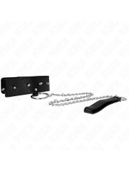 KINK - COLLANA 65 CM CON GUINZAGLIO CON BORCHIE ARGENTO MODELLO 2 REGO
