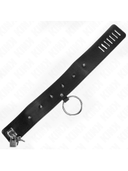 KINK - NECKLACE 65 CM WITH LEASH WITH SILVER STUDS MODEL 2 ADJUSTABLE 
