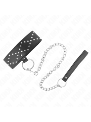 KINK - COLLANA 65 CM CON GUINZAGLIO CON BORCHIE ARGENTO MODELLO 3 REGO