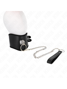 KINK - ZWART 65 CM BREEDTE VERSTELBAAR 40-55 CM X 10 CM LIJNHALSBAND
