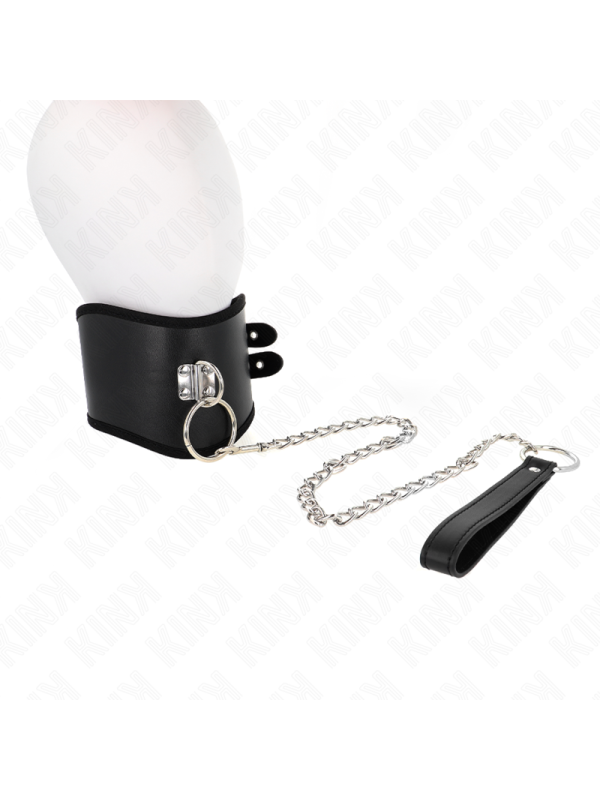 KINK - ZWART 65 CM BREEDTE VERSTELBAAR 40-55 CM X 10 CM LIJNHALSBAND