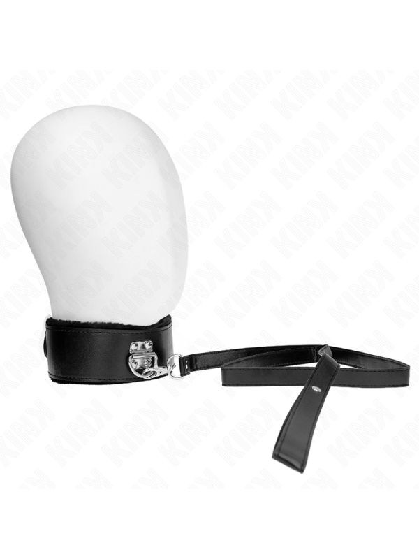 KINK - COLAR COM TRELA 116 CM COM PREGOS PRATA MODELO 4 PRETO AJUSTÁVE