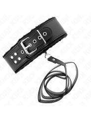 KINK - COLAR COM TRELA 116 CM COM PREGOS PRATA MODELO 4 PRETO AJUSTÁVE