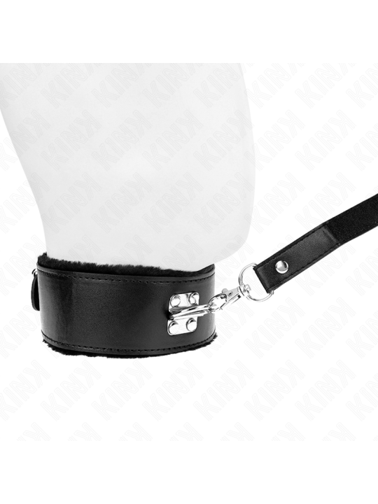 KINK - COLAR COM TRELA 116 CM COM PREGOS PRATA MODELO 4 PRETO AJUSTÁVE