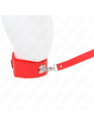 KINK - COLLAR CON CORREA 116 CM CON TACHUELAS PLATEADAS MODELO 4 ROJO 