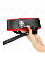 KINK - COLLIER AVEC CEINTURE 116 CM AVEC BRACELET EN CUIR ROUGE AJUSTA