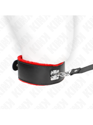 KINK - COLLAR CON CORREA 116 CM DE PIEL ROJO AJUSTABLE 40-48 CM X 6 CM