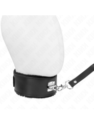 KINK - COLLAR CON CORREA 116 CM DE PIEL NEGRO AJUSTABLE 40-48 CM X 6 C
