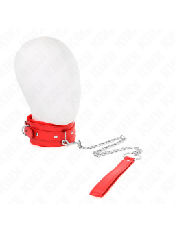 KINK - 65 CM RODE LIJNHALSBAND MET BEPERKINGEN VERSTELBAAR 36-42 CM X 
