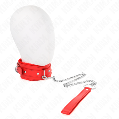 KINK - COLLAR CON CORREA 65 CM CON RESTRICCIONES ROJO AJUSTABLE 36-42 