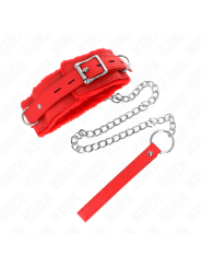 KINK - COLLAR CON CORREA 65 CM CON RESTRICCIONES ROJO AJUSTABLE 36-42 