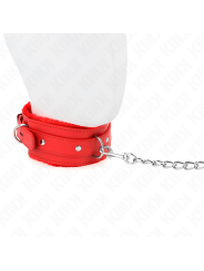 KINK - COLLARE CON GUINZAGLIO 65 CM CON RESTRIZIONI ROSSO 36-42 CM X 5
