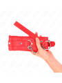 KINK - COLLAR WITH LEASH 65 CM WITH RESTRICTIONS RED 36-42 CM X 5.5 CM
