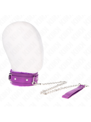 KINK - COLLARE CON GUINZAGLIO 65 CM CON RESTRIZIONI VIOLA 36-42 CM X 5