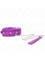 KINK - COLLARE CON GUINZAGLIO 65 CM CON RESTRIZIONI VIOLA 36-42 CM X 5