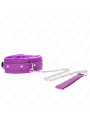 KINK - COLLARE CON GUINZAGLIO 65 CM CON RESTRIZIONI VIOLA 36-42 CM X 5