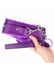 KINK - COLAR COM TRELA 65 CM COM RESTRIÇÕES ROXO 36-42 CM X 5,5 CM