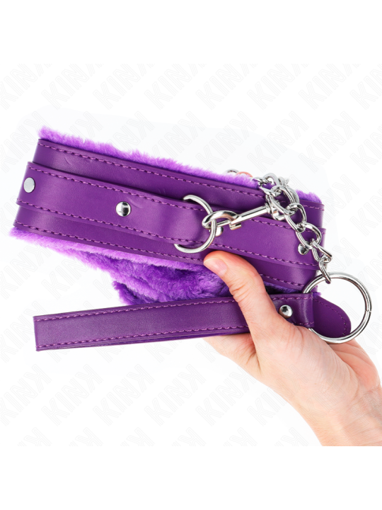 KINK - COLAR COM TRELA 65 CM COM RESTRIÇÕES ROXO 36-42 CM X 5,5 CM